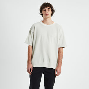 Camisetas de peso pesado de alta calidad, camiseta lisa bordada estampada de gran tamaño, Camiseta 100% de algodón para hombres, Camiseta holgada estampada - Product Image 1