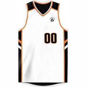 Diseño de logotipo personalizado transpirable 100% poliéster uniforme de baloncesto universitario entrenamiento deportivo conjuntos de camisetas de baloncesto impreso OEM en blanco - Product Image 2