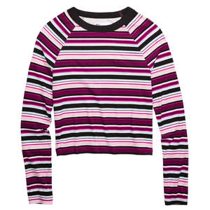 Top lavorato a maglia a righe casual Epic Threads per ragazze grandi, viola scuro, taglia piccola - Product Image 1