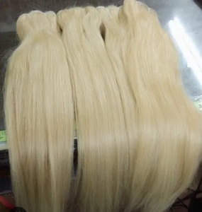 Mixed Virgin Temple Remy Human Super Double Drawn Cutículas alineadas 613 Rubio Rosa Sur DE LA India Máquina ondulada natural Doble trama - Product Image 3