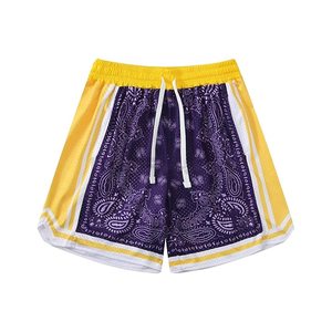 Basket-ball été Sublimation Stretch Dtg impression 100% Polyester 5 pouces entrejambe logo personnalisé vêtements de sport maille hommes Shorts - Product Image 5