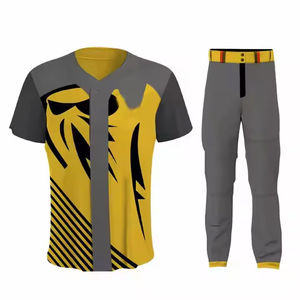 Maillot de baseball respirant de haute qualité pour hommes logo personnalisé OEM vêtements de sport imprimés sublimés uniformes style d'ensemble - Product Image 3