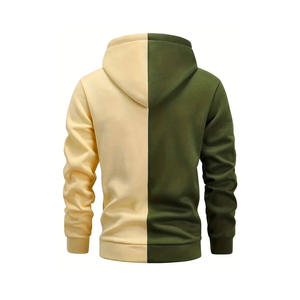 Logo personnalisé 2026 Sweat à capuche sport zippé et surdimensionné pour hommes Sweat-shirt bicolore en coton et polyester Nouveau design pour l'hiver - Product Image 2