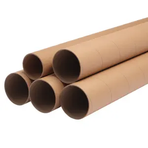 Emballage postal kraft brun personnalisé Tube de papier carton à noyau en rouleau textile du fabricant du Vietnam