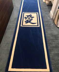 9x12 bleu marine Oushak tapis surdimensionné grand tapis turc avec motif abstrait Beige abstrait à motifs ottoman tapis turc - Product Image 1