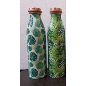 Juego de Botellas de Cobre Martillado con Diamantes, Botella de Agua Premium 100% Cobre Puro, Saludable e Higiénico, con Tapas Herméticas - Product Image 6