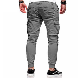 กางเกงจ็อกเกอร์เข้ารูปแฟชั่นสำหรับผู้ชายกางเกงวอร์มออกกำลังกายผ้าฝ้ายออกแบบได้ตามต้องการ - Product Image 4