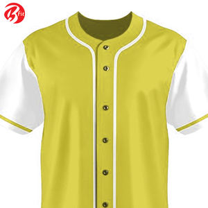 Boutonné Élégant Sport Formation Sportswear Nouveau Style Respirant À Manches Courtes Jersey Ensemble Baseball Jersey avec Conception Couverte - Product Image 6