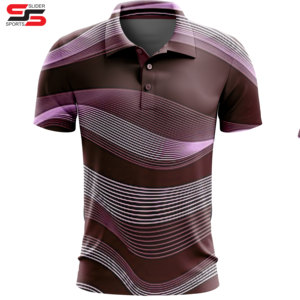 Camiseta de LICRA de poliéster de alta calidad, camisetas de sublimación para hombres, polos de diseño impreso personalizados para hombres - Product Image 6