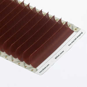 Cils volumineux légers couleur Berry mat, extensions de cils russes en tricot, vente en gros, cachemire, longue durée - Product Image 2