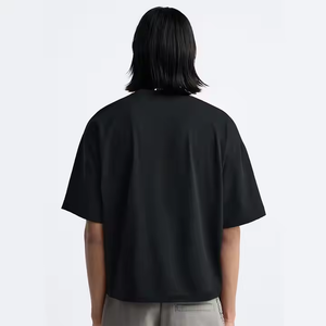 OEM Custom Heavy <b>Weight</b> Over Size T-shirt 100%Cotton Cropped Tshirts Custom Logo crop Boxy Fit <b>Blank</b> Streetwear Men T Shirt - Product Image 6