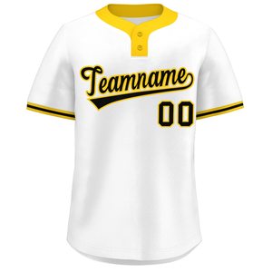 Jersey de béisbol con bloqueo de colores llamativos, camisa de softball con botones personalizados, malla para jóvenes, aspecto universitario, aparejos bordados, Sarga de EE. UU. - Product Image 1