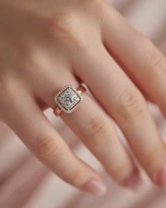 Doble Halo Set 2.0CTW VVS1 D corte redondo Moissanite anillo de compromiso hermoso hecho a mano boda joyería aniversario fiestas regalo - Product Image 1