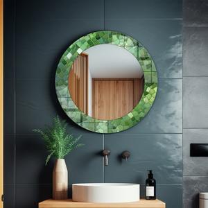 Miroir mural en mosaïque de style antique, forme ronde, décoration murale, miroir mural en vente chaude, couloir, chambre à coucher et hôtel - Product Image 2