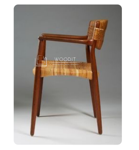 Silla de comedor de madera maciza apilable plegable moderna de gran venta para uso en el hogar, oficina, cocina, restaurante - Product Image 2