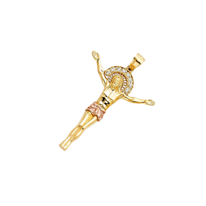 Unisexe 14K Jaune Or Rose Jésus Christ Corps Pendentif Charm À La Mode Et Religieux Thème Chrétien pour Enfants - Product Image 6