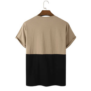 Camiseta transpirable de algodón de ajuste Regular de calidad superior con diseño de logotipo personalizado, camisetas de cuello redondo para hombre, ropa de moda para exteriores - Product Image 2