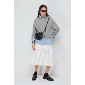 Pull court en tricot à col roulé mi-haut - Product Image 5