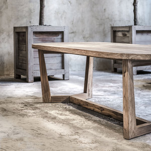 Luxury Solid Teak Wood Dining Table Modern <strong>Design</strong> 6-Seater Dining <strong>Room</strong> Furniture for Home Hotel Apartment Farmhouse Indoor Use - Product Image 3