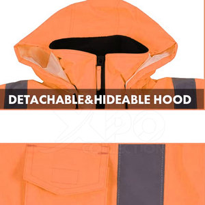 <b>Construction</b> <b>Clothes</b> Working Hi Vis Hoodie / High Visibility <b>Work</b> Wear Solid Color Hi Vis Hoodie for Unisex - Product Image 5