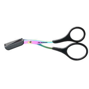 Tijeras recortadoras de cejas de 6 piezas con peine, maquinilla de afeitar curvada para cejas, antideslizante, de acero inoxidable, depilación Facial, aseo - Product Image 6