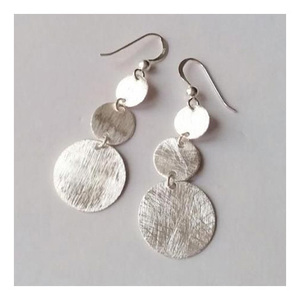 Trending Handmade Brass <b>Earrings</b> 2025 Vintage-Inspired Mixed Metal <b>Dangle</b> with Geometric & Heart Patterns for Timeless Elegance - Product Image 1