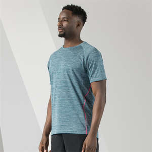 Camiseta de gimnasio de cuello redondo de 230gsm de alta calidad para hombre, cómoda Camiseta con estampado de logotipo personalizado antiarrugas, tela de manga corta sólida - Product Image 5