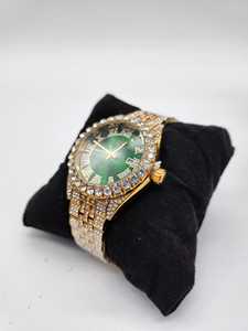 Reloj de cristal helado de primera marca, oro blanco de 14 quilates y acabado en oro amarillo, ropa de calle ostentosa, estilo Head Turner, Reloj clásico de moda - Product Image 2