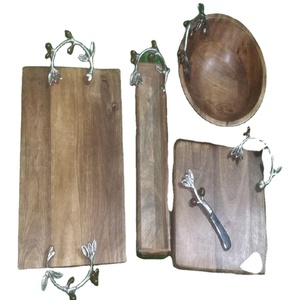 Plateau de service en bois pour Restaurant, Style et apparence personnalisés, plateau de service pour mariage, plateau/support en bois pour aliments, thé, café - Product Image 1