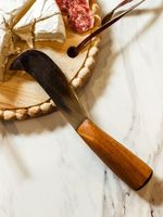 Couteau à fromage en corne de bœuf de buffle, couverts en acier 304, beurre d'arachide, confiture, pain, fromage, ensemble d'outils, couteau à tartiner, vente en gros