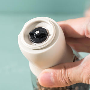 Moulin à épices en céramique réglable en forme de bol, ustensiles de cuisine <span class=keywords><strong>nordiques</strong></span>, pots à épices en verre et moulin à sel et à poivre en plastique - Product Image 5