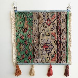 Alfombras colgantes de pared para colgar en la pared, alfombra vintage pequeño tapiz turco étnico bohemio tejido a mano arte de la pared decoración nuevo regalo para el hogar. - Product Image 1