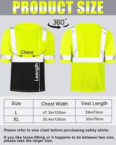 T-shirt de sécurité haute visibilité à manches courtes Logo personnalisé Bande réfléchissante Vêtements de travail Chemises de sécurité Vêtements de sécurité réfléchissants - Product Image 6