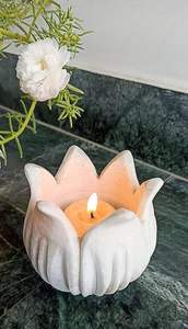 Portavelas de Mármol Blanco de Diseño, Hecho a Mano, de la Mejor Calidad, para Bodas y Decoración con Velas - Product Image 4