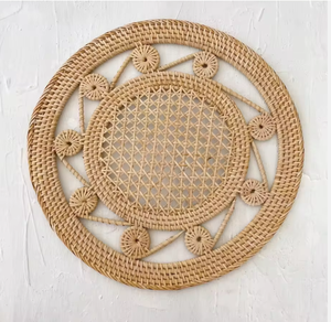 แผ่นเชือกหวาย2025แบบใช้มือและที่ชาร์จเหมาะสำหรับการตั้งโต๊ะในธีมชายหาดแนวชนบทสไตล์โบฮีเมียนและของตกแต่งบ้าน - Product Image 3