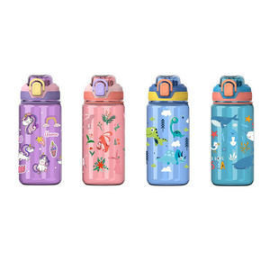 Botella de Agua de Plástico de Grado Alimenticio con Estampado de Dibujos Animados para Niños, Libre de BPA, 600 ml, Portátil, Duradera, Taza de Agua Escolar para Niños, Venta al por Mayor - Product Image 5