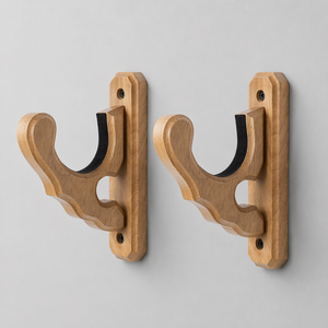 Supporto da Parete in Legno per Armi, Set da 4 Pezzi, Porta Fucili e Fucili a Pompa, Espositore in Legno Massiccio per Interni e Sale di Caccia - Product Image 6
