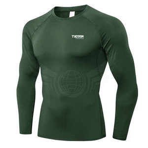 <b>Long</b> <b>Sleeve</b> Men Compression Rash Guards Rash Guard for BJJ Rash Guard MMA Workout Gym for Youth - Product Image 1