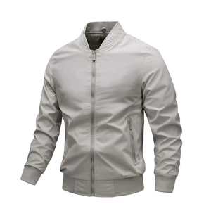 Chaquetas para Hombre de Alta Calidad, Estilo Casual Elegante, Invierno, Manga Larga, Cuello Elástico, Chaquetas Bomber con Cierre de Cremallera, Color Sólido, Forro Polar Grueso - Product Image 2