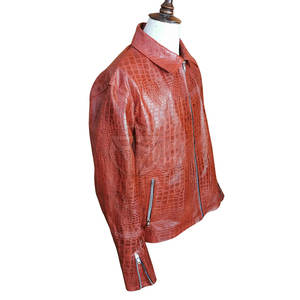 Veste d'hiver en cuir de vache texturé de qualité supérieure avec surface gaufrée, doublure lisse, design écologique et léger, logo frontal - Product Image 6