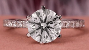 แหวนหมั้นเพชรมออิสซาไนท์ทรงกลม3CT 1CT เงินแหวนหมั้นเพชรโมอิสซาไนต์กลมสำหรับเธอ - Product Image 4