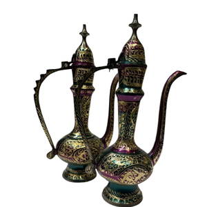 Brass Indian Art Work Handmade Indian Traditional Aftaba for <b>Table</b> Top Decoration <b>Used</b> at Home Restaurant Hotel to Serve Tea - Product Image 2