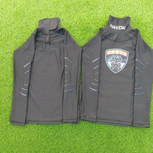 Camiseta de Compresión de Malla Transpirable Personalizada para Hockey sobre Hielo, Protección Resistente a Cortes con Kevlar, para Cuello y Brazos, Manga Larga, Ropa Deportiva Interior - Product Image 1