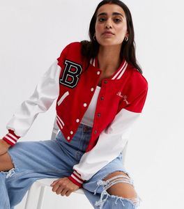 Chaquetas de mujer de lana con letras personalizadas de alta calidad con logotipos de chenilla bordados con cuello levantado estilo callejero - Product Image 6