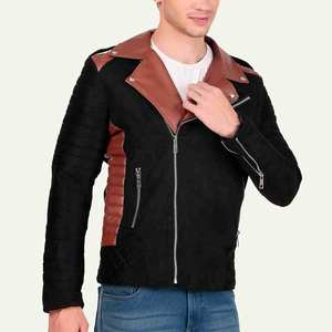 <b>Men's</b> Premium Quality <b>Suede</b> Leather <b>Jacket</b> High Street Style Fashionable Stand Collar for Winter-Online Market Supply - Product Image 1