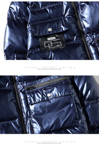 Chaquetas de hombre de talla grande con logotipo personalizado invierno Puffer impermeable Bomber - Product Image 5