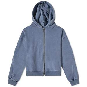 Hot <b>Sale</b> Customizable Vintage <b>Washed</b> Zip Up Hoodies 100% Cotton Fleece Drop Shoulder Boxy Fit Latest Trendy Zip Hoodies <b>for</b> Men - Product Image 1