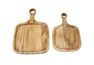 Planches à découper en bois d'acacia avec poignée Planches à découper pour viande Pizza Fromage Sushi Planches de cuisine - Product Image 3