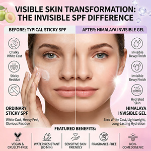 เซรั่มกันแดด OEM วอเตอร์เจล SPF 50 เนื้อบางเบา ปกป้องผิวหน้า สำหรับผิวแพ้ง่าย ปราศจากน้ำมัน บำรุงผิว ปรับแต่งได้ - Product Image 6