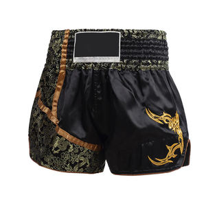 กางเกงขาสั้นมวยไทยขาสั้นแบบปักลาย - Product Image 1